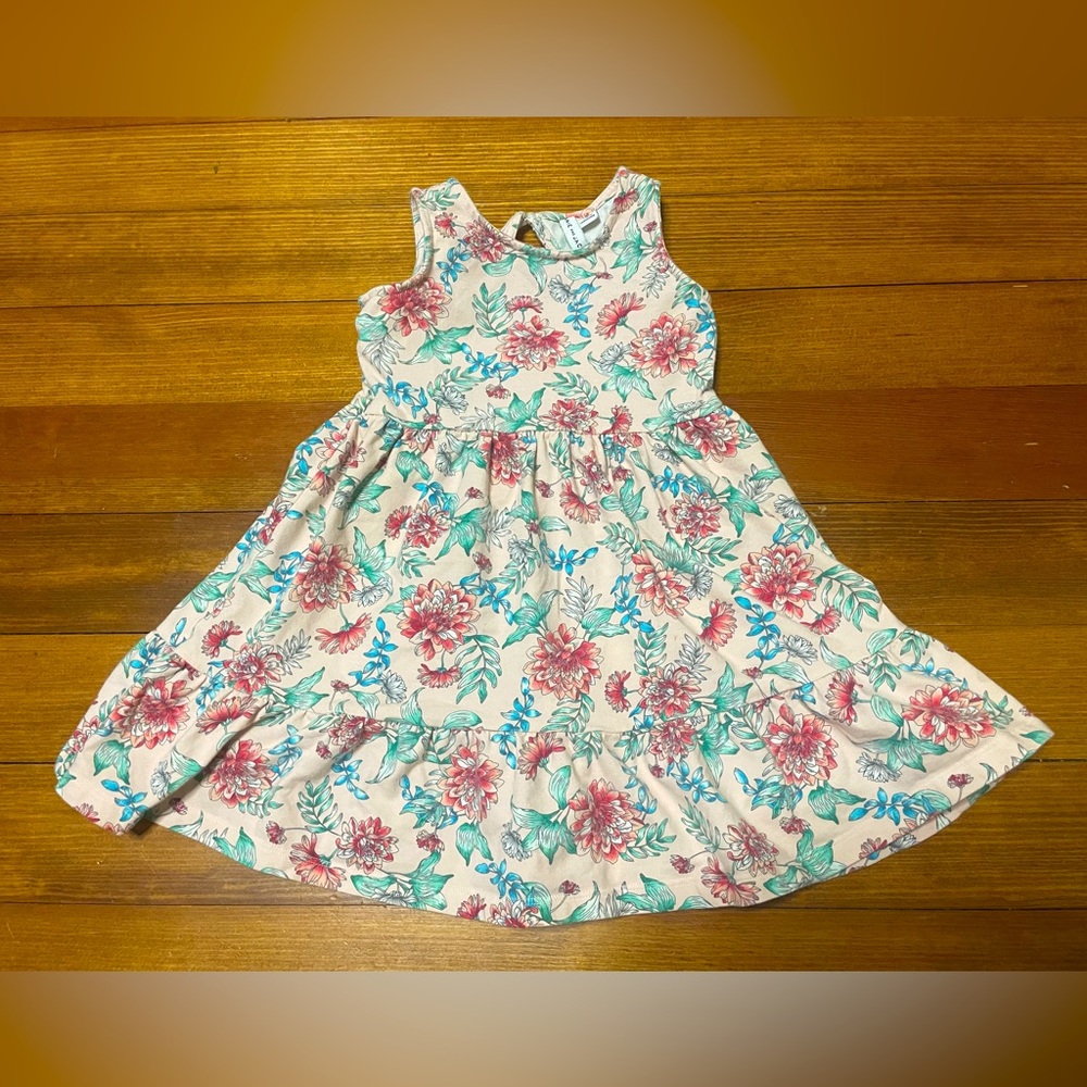 Janie and Jack Pink Floral Cotton Dress Size 3
